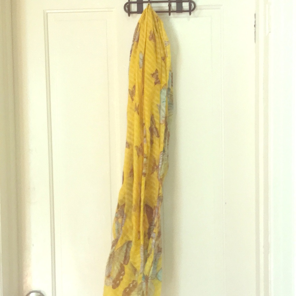 Yellow butterfly scarf
